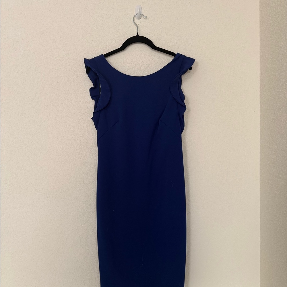 NWT Calvin Klein Blue Dress with flutter sleeves